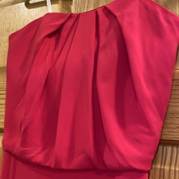 Halston Heritage Strapless Drape Back Flowy Gown - Picture 6 of 15